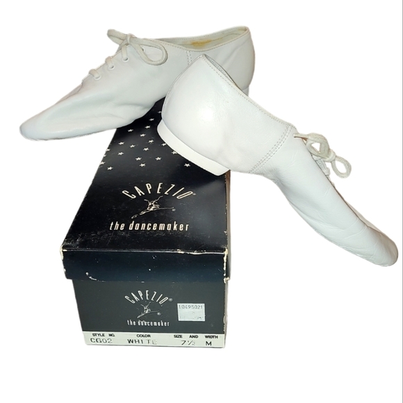 Capezio Shoes Capezio White Leather Jazzballet Dance Flats Sz 75